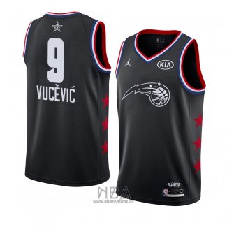 Camiseta All Star 2019 Orlando Magic Nikola Vucevic NO 9 Negro