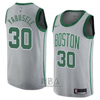 Camiseta Boston Celtics Guerschon Yabusele NO 30 Ciudad 2018 Gris