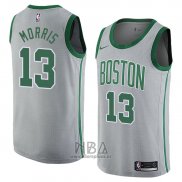 Camiseta Boston Celtics Marcus Morris NO 13 Ciudad 2018 Gris