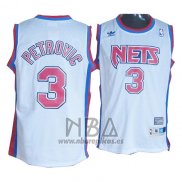 Camiseta Brooklyn Nets Drazen Petrovic NO 3 Retro Blanco