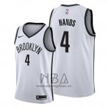 Camiseta Brooklyn Nets Jaylen Hands NO 4 Association 2019-20 Blanco