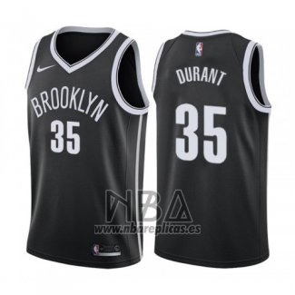 Camiseta Brooklyn Nets Kevin Durant NO 35 Icon 2019-20 Negro