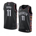 Camiseta Brooklyn Nets Kyrie Irving NO 11 Ciudad 2019-20 Negro