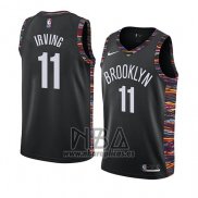 Camiseta Brooklyn Nets Kyrie Irving NO 11 Ciudad 2019-20 Negro