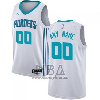 Camiseta Charlotte Hornets Personalizada 2017-18 Blanco