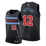 Camiseta Chicago Bulls Daniel Gafford NO 12 Ciudad Negro