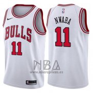 Camiseta Chicago Bulls David Nwaba NO 11 Association 2017-18 Blanco