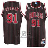 Camiseta Chicago Bulls Dennis Rodman NO 91 Retro Negro