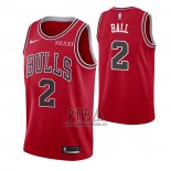 Camiseta Chicago Bulls Lonzo Ball NO 2 Icon 2021 Rojo