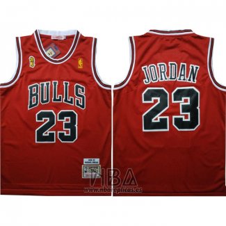 Camiseta Chicago Bulls Michael Jordan NO 23 1996-97 Finals Rojo