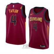 Camiseta Cleveland Cavaliers Isaiah Taylor NO 4 Icon 2018 Rojo