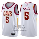 Camiseta Cleveland Cavaliers J.R. Smith NO 5 Association 2017-18 Blanco