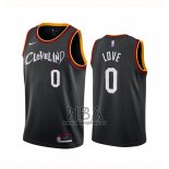 Camiseta Cleveland Cavaliers Kevin Love NO 0 Ciudad 2020-21 Negro