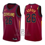 Camiseta Cleveland Cavaliers Kyle Korver NO 26 Icon 2017-18 Rojo