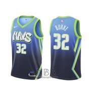 Camiseta Dallas Mavericks Trey Burke NO 32 Ciudad 2020 Azul