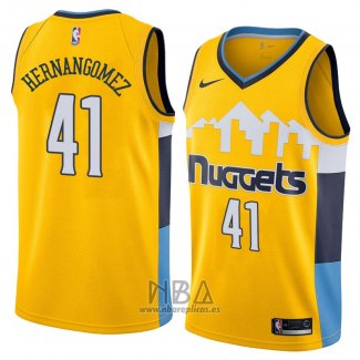 Camiseta Denver Nuggets Juan Hernangomez NO 41 Statement 2018 Amarillo