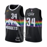 Camiseta Denver Nuggets Tyler Cook NO 34 Ciudad Negro