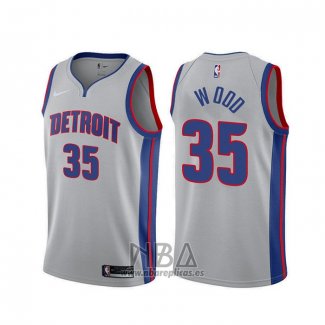 Camiseta Detroit Pistons Christian Wood NO 35 Statement Gris