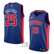 Camiseta Detroit Pistons Reggie Bullock NO 25 Icon 2018 Azul