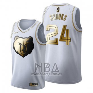 Camiseta Golden Edition Memphis Grizzlies Dillon Brooks NO 24 2019-20 Blanco