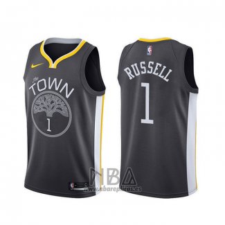 Camiseta Golden State Warriors D'angelo Russell NO 1 Ciudad Negro