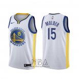 Camiseta Golden State Warriors Mychal Mulder NO 15 Association Blanco