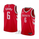 Camiseta Houston Rockets Bobby Brown NO 6 Icon 2018 Rojo