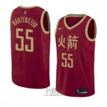 Camiseta Houston Rockets Isaiah Hartenstein NO 55 Ciudad 2018-19 Rojo