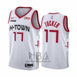 Camiseta Houston Rockets P.j. Tucker NO 17 Ciudad Edition Blanco