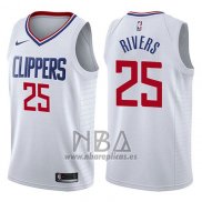 Camiseta Los Angeles Clippers Austin Rivers NO 25 Association 2017-18 Blanco