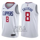 Camiseta Los Angeles Clippers Danilo Gallinari NO 8 Association 2017-18 Blanco