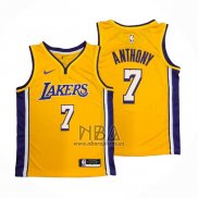 Camiseta Los Angeles Lakers Carmelo Anthony NO 7 Icon Amarillo