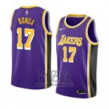 Camiseta Los Angeles Lakers Isaac Bonga NO 17 Statement 2018 Violeta2