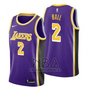 Camiseta Los Angeles Lakers Lonzo Ball NO 2 Statement 2018 Violeta