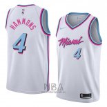 Camiseta Miami Heat Aj Hammons NO 4 Ciudad 2018 Blanco