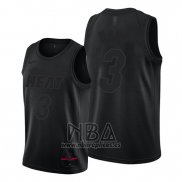 Camiseta Miami Heat Dwyane Wade NO 3 MVP Negro