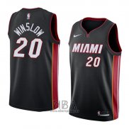 Camiseta Miami Heat Justise Winslow NO 20 Icon 2018 Negro