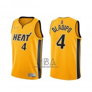 Camiseta Miami Heat KZ Okpala NO 4 Earned 2020-21 Oro