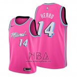 Camiseta Miami Heat Tyler Herro NO 14 Earned 2018-19 Rosa