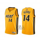 Camiseta Miami Heat Tyler Herro NO 14 Earned 2020-21 Oro