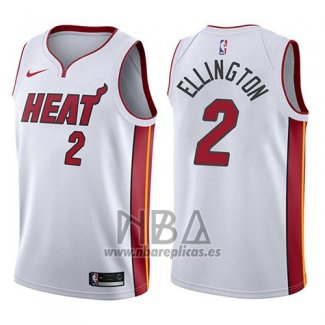 Camiseta Miami Heat Wayne Ellington NO 2 Association 2017-18 Blanco