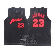 Camiseta Michael Jordan NO 23 Negro Rojo