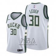 Camiseta Milwaukee Bucks Jon Leuer NO 30 Association Blanco