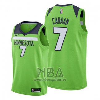 Camiseta Minnesota Timberwolves Isaiah Canaan NO 7 Statement Verde