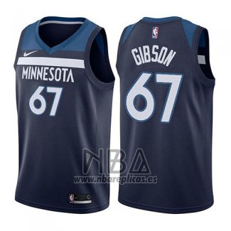 Camiseta Minnesota Timberwolves Taj Gibson NO 67 Icon 2017-18 Azul