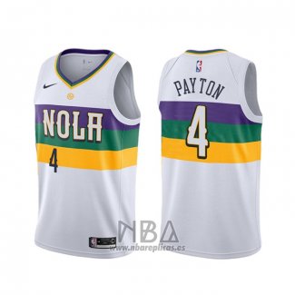 Camiseta New Orleans Pelicans Elfrid Payton NO 55 Ciudad Blanco