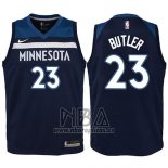 Camiseta Nino Minnesota Timberwolves Jimmy Butler NO 23 2017-18 Azul