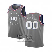 Camiseta Nino Philadelphia 76ers Personalizada Ciudad 2019-20 Gris