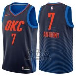 Camiseta Oklahoma City Thunder Carmelo Anthony NO 7 Statement 2017-18 Azul