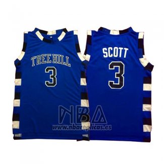 Camiseta Pelicula Tree Hill Nathan Scott NO 3 Azul